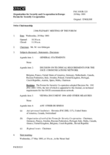 Journal of the 219th Plenary Meeting of the Forum for Security Co-operation