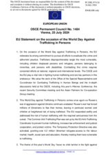 Statement by the Hungarian EU Presidency on the World Day Against Trafficking in Persons, to be observed on 30 July 2024
