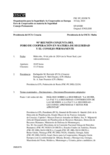 Diario de la 91ª Reunión conjunta del Foro de Cooperación en materia de Seguridad y del Consejo Permanente