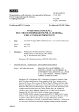 Giornale della 91a Riunione congiunta del Foro di cooperazione per la sicurezza e del Consiglio permanente