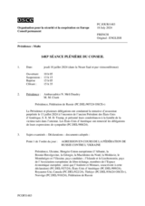 Journal de la 1483ème séance plénière du Conseil permanent