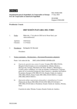 Diario de la 1084ª Sesión plenaria del Foro de Cooperación en materia de Seguridad