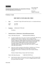 Giornale della 1084a Seduta plenaria del Foro di cooperazione per la sicurezza