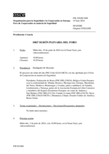 Diario de la 1082ª Sesión plenaria del Foro de Cooperación en materia de Seguridad