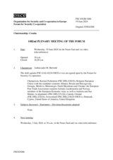 Journal of the 1082nd Plenary Meeting of the Forum for Security Co-operation