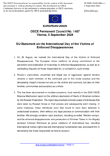 Statement by the Hungarian EU Presidency on the International Day of the Victims of Enforced Disappearances, observed on 30 August 2024