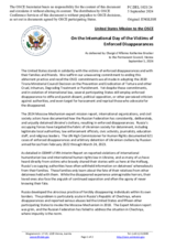 Statement by the Delegation of the United States of America on the International Day of the Victims of Enforced Disappearances, observed on 30 August 2024