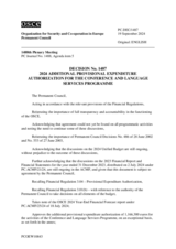 Permanent Council Decision No. 1487