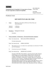 Diario de la 1085ª Sesión plenaria del Foro de Cooperación en materia de Seguridad