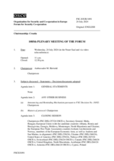 Journal of the 1085th Plenary Meeting of the Forum for Security Co-operation