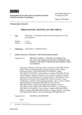 Journal of the 1086th Plenary Meeting of the Forum for Security Co-operation