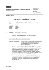 Journal de la 1484ème séance plénière du Conseil permanent