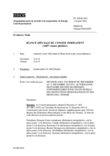 Journal de la 1485ème séance spéciale du Conseil permanent