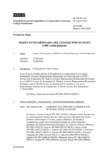 Diario de la 1486ª Sesión extraordinaria del Consejo Permanente