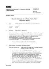 Journal de la 1486ème séance spéciale du Conseil permanent
