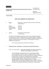 Journal der 1487. Plenarsitzung des Ständigen Rates 