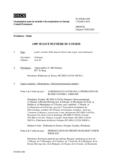 Journal de la 1490ème séance plénière du Conseil permanent