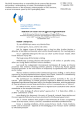 Statement by the Delegation of Ukraine on the Russian Federation’s ongoing aggression against Ukraine