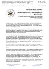 Statement by the Delegation of the United States of America on the Russian Federation’s ongoing aggression against Ukraine