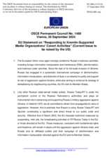 Statement by the Hungarian EU Presidency  on the Kremlin-supported media organizations’ covert activities