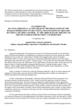 Statement by the Delegation of the Russian Federation on the special military operation to demilitarize and denazify Ukraine