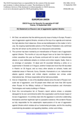 Statement by the Hungarian EU Presidency on the Russian war of aggression against Ukraine