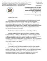 Statement by the Delegation of the United States of America on the Russian war of aggression against Ukraine