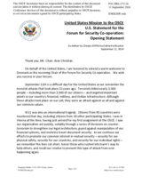 Opening session statement by the Delegation of the United States of America