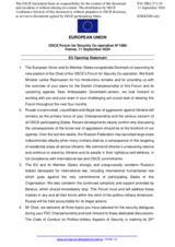 Opening session statement by the Hungarian EU Presidency