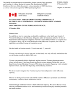 Statement by the Delegation of Canada on the Russian Federation’s ongoing aggression against Ukraine