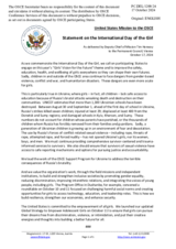 Statement by the Delegation of the United States of America on the International Day of the Girl Child, observed on 11 October 2024