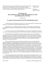 Statement by the Delegation of Hungary, also on behalf of several delegations, on the presentation of the 2025 Unified Budget Proposal