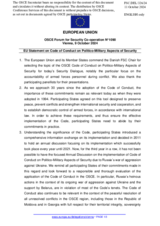 Statement by the Hungarian EU Presidency on the Code of Conduct on Politico-Military Aspects of Security