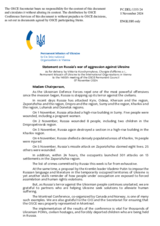 Statement by the Delegation of Ukraine on the Russian Federation’s ongoing aggression against Ukraine