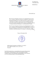 Information Exchange by the Delegation of Norway on Conventional Arms Transfer