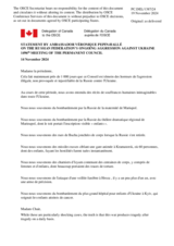 Statement by the Delegation of Canada on the Russian Federation’s ongoing aggression against Ukraine