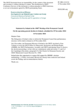 Statement by the Delegation of Ireland on the general election in Ireland, to be held on 29 November 2024