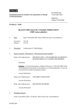 Journal de la 1500ème séance spéciale du Conseil permanent