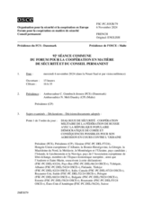 Journal de la 92ème séance commune du Forum pour la coopération en matière de sécurité et du Conseil permanent