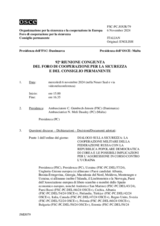 Giornale della 92a Riunione congiunta del Foro di cooperazione per la sicurezza e del Consiglio permanente