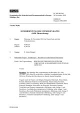 Journal der 1498. Sondersitzung des Ständigen Rates