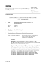 Giornale della 1498a Seduta speciale del Consiglio permanente