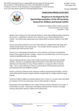 Statement by the Delegation of the United States of America in response to the address by the United Nations Special Representative of the Secretary-General for Children and Armed Conflict, Ms. V. Gamba