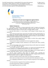 Statement by the Delegation of Ukraine on the Russian Federation’s ongoing aggression against Ukraine