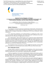Statement by the Delegation of Ukraine in response to the presentation by the Chairs of the Three Committees