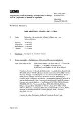 Diario de la 1090ª Sesión plenaria del Foro de Cooperación en materia de Seguridad