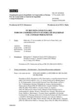 Diario de la 93ª Reunión conjunta del Foro de Cooperación en materia de Seguridad y del Consejo Permanente