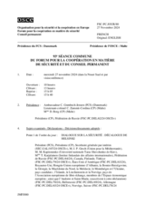 Journal de la 93ème séance commune du Forum pour la coopération en matière de sécurité et du Conseil permanent