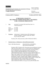 Giornale della 93a Riunione congiunta del Foro di cooperazione per la sicurezza e del Consiglio permanente