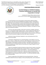 Statement by the Delegation of the United States of America on the Helsinki Decalogue